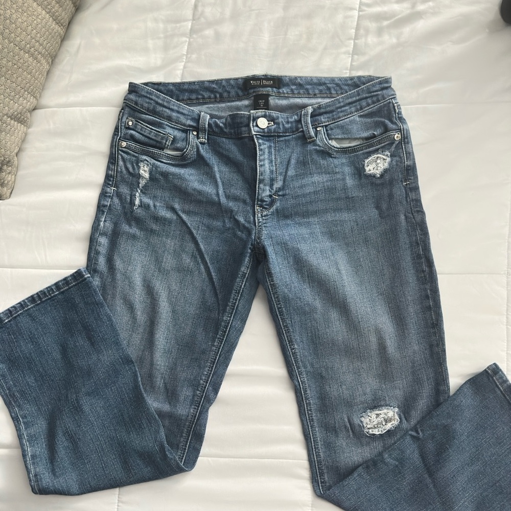 WHBM Distressed Crop Women Jeans